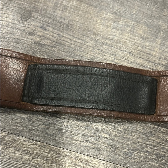 Brown and Black leather Belt seatbelt style main image 14